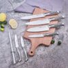 Kitchen Knife Set, 15 Piece Knife Sets with Block, Chef Knives with Non-Slip German Stainless Steel Hollow Handle Cutlery Set with Multifunctional Scissors Knife Sharpener  Amazon Platform Banned